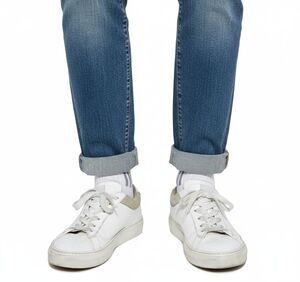 KOIO Shoes Mens EU42 US 9 Capri Low Top White Gray Leather Suede Sneakers